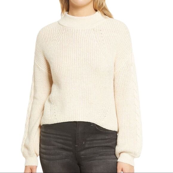 Nwt BP Cable Knit Balloon Sleeve Sweater - Picture 1 of 14